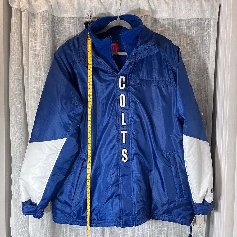 NWT Thermal Fleece Lined Indianapolis Colts Football Team Coat Jacket Parka XL